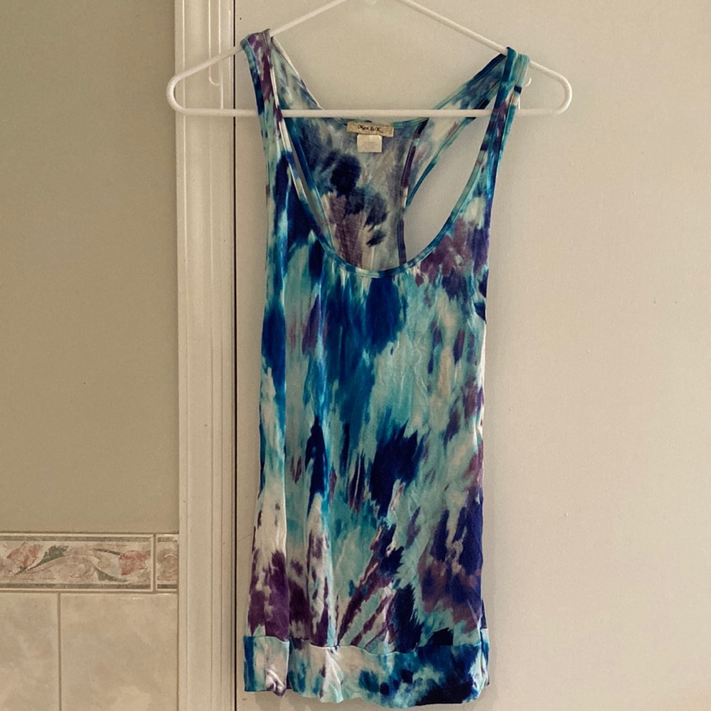 Juniors tie dye tank top